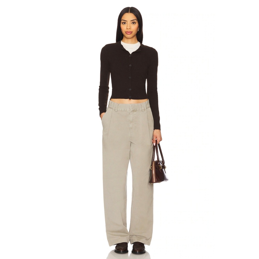 AGOLDE 25 Grey Deryn Pant Wide Leg Chino High‎ Rise Regenerative Cotton Trousers